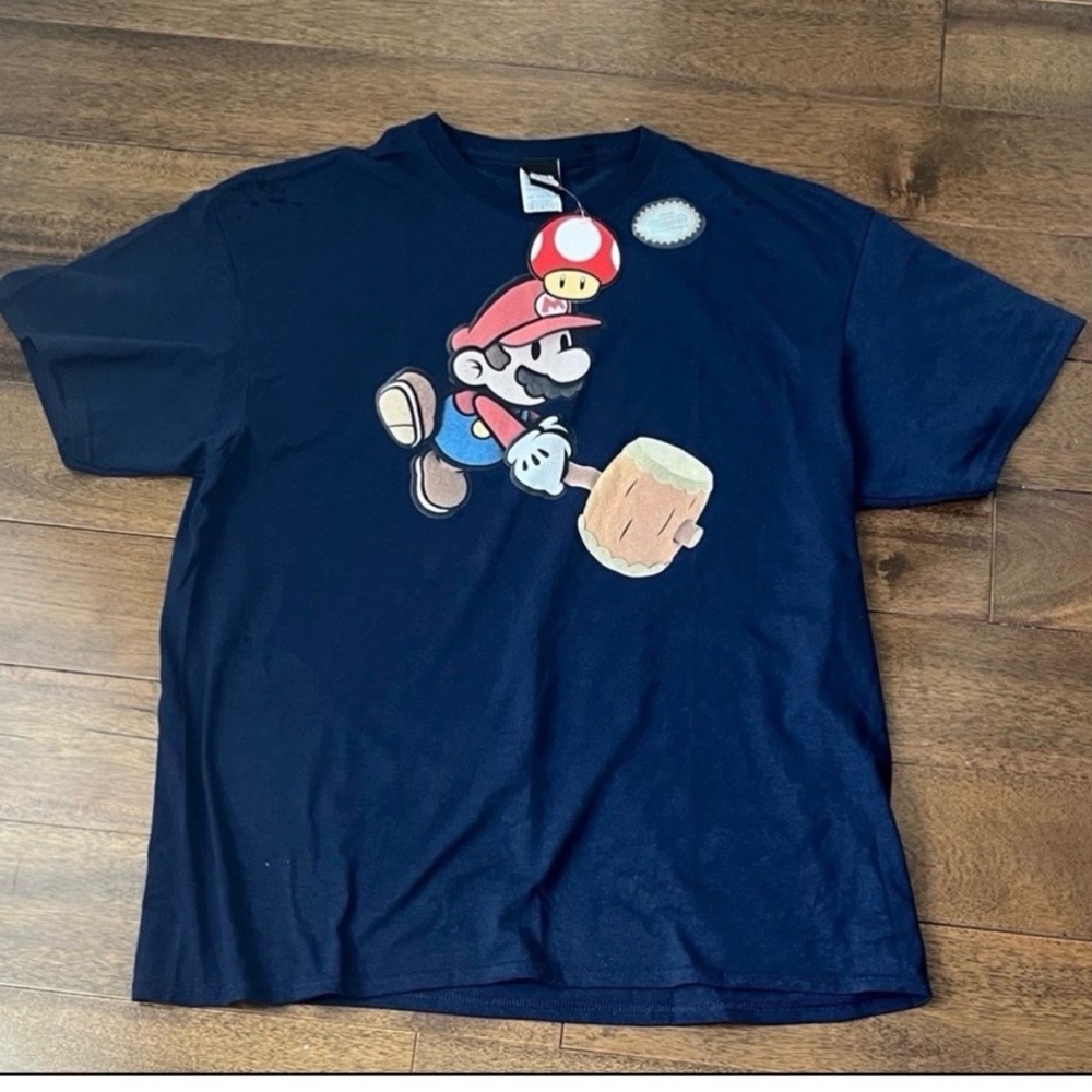 Mario Graphic Short Sleeve Tee - Navy